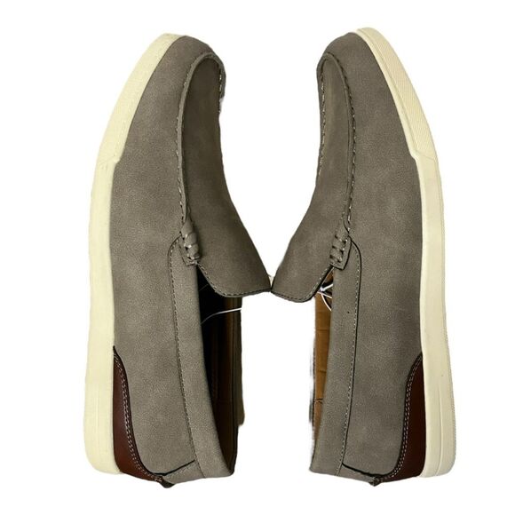NWOB Steve Madden men’s dress shoes Slip ons with ortholite Gray Tan 9 - Picture 4 of 9